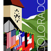 Colorado Vail Clocktower Poster