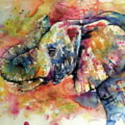 Colorful Elephant Ii Poster