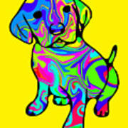Colorful Puppy Poster