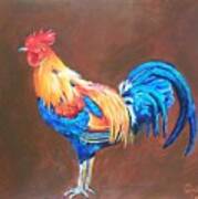 Colorful Rooster Poster