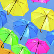 Colorful Umbrellas Iii Poster