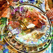 Colors Of A Banjo Busker Poster