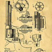 Colt Peacemaker Patent Art Blueprint Drawing Poster