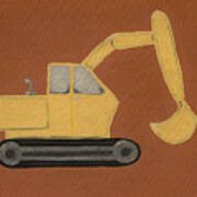 Construction Digger Poster