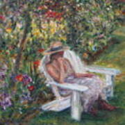 Contemplation In The Garden Poster