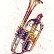 Cornet Abstract Watercolor Poster