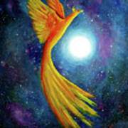 Cosmic Phoenix Rising Poster