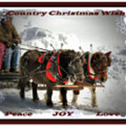 Country Christmas Wish Poster