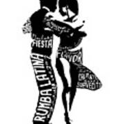 Couple Dancing Latin Music Poster