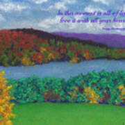 Crisp Kripalu Morning - With Quote Poster