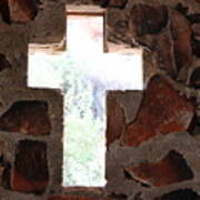 Cross Shaped Window In Chapel Poster