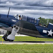 Curtiss Helldiver In Color Poster