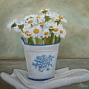 Daisies And Porcelain Poster