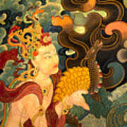 Dakini With Nagas - Sera Monastery Tibet Poster