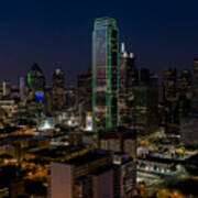 Dallas Skyline Evening Glow Poster