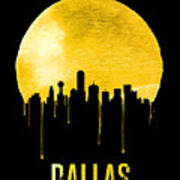 Dallas Skyline Yellow Poster