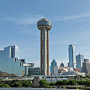 Dallas Texas City Skyline And Downtown Poster