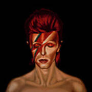 David Bowie Aladdin Sane Mixed Media Poster