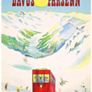 Davos Parsenn, Switzerland, Travel Poster Poster