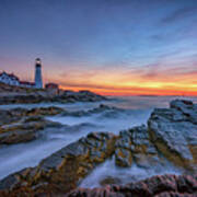 Dawn At Portland Head Lighthouse Poster