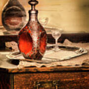 Decanter And Glass Poster