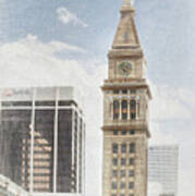 Denver D And F Clock Tower Poster