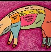 Diagramed Pig Poster