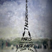 Digital-art Paris Eiffel Tower No.1 Poster