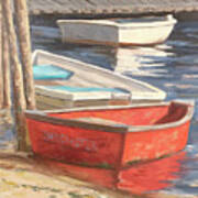 Dinghies Red And White Poster