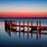 Dock On Currituck Sound 5665 Poster
