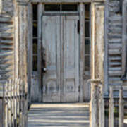 Door Of The Old Bannack Schoolhouse And Masonic Temple Poster