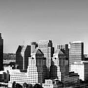 Downtown Cincinnati Bw Poster