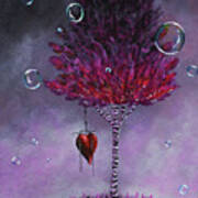 Dreaming Is Beautiful - Pink Tree Painting Poster