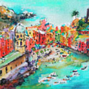 Dreaming Of Vernazza Cinque Terre Italy Poster