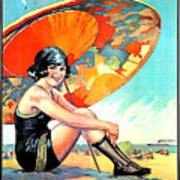 Dunes Beaches, Young Woman In Swimsuit Poster