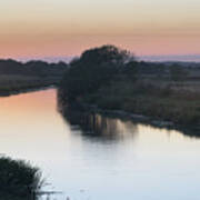 Dusk On The River Rother Poster