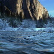 Early Morning Light On El Capitan During Winter At Yosemite National Park Poster