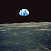 Earthrise Photographed From Apollo 11 Spacecraft Poster