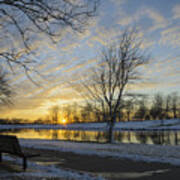 East Lake Winter Sunset Poster