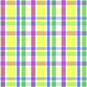Easter Pastel Plaid Striped Pattern Poster