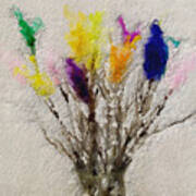 Easter Tree- Abstract Art By Linda Woods Poster