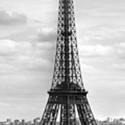 Eiffel Tower Black And White Poster