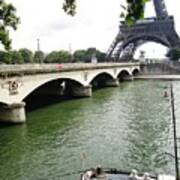 Eiffel Tower Seine River Ii Paris France Poster