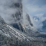 El Capitan In Clouds Poster