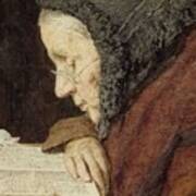 Elderly Woman Reading The Biblegerman Poster