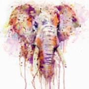 Watercolor Elephant Poster