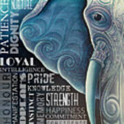Elephant Wordart Poster