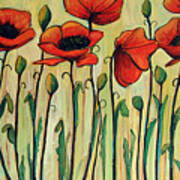 Eleven Red Poppies Poster