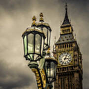 Elizabeth Tower And Lamp On Westminster Bridge Poster