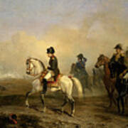 Emperor Napoleon I And His Staff On Horseback Poster